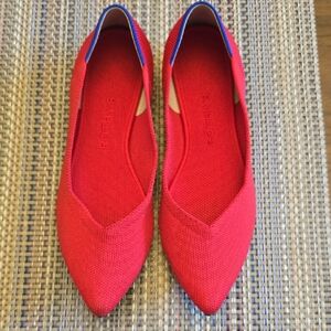 Rothy's Vibrant Red Pointy Women's Flats